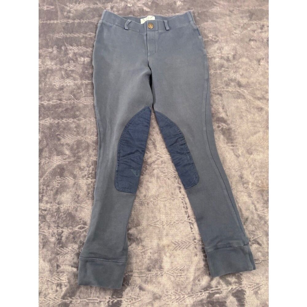 Girls' TuffRider Riding Breeches - Gray, Small | Comfort & Grip